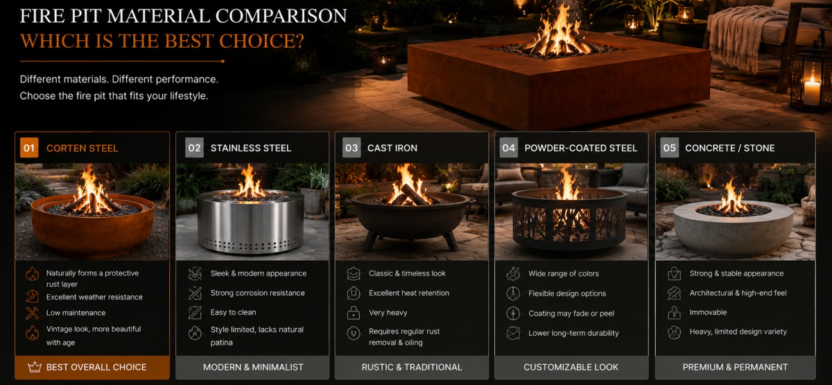 Determining Fire Pit Lifespan and Maintenance Costs